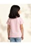 Girls Light Pink Placement Print T-Shirt - 3