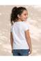 Girls White Butterfly Sequin T Shirt - 3