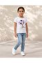 Girls White Printed T-Shirt - 2