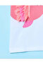 Infant Girls White Fish Printed T-Shirt With Mesh Applique - 3