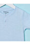 Infant Boys Sky Blue Slub Henley T-Shirt - 2
