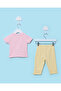 Infant Girls Pink and Yellow 2 Piece Set - 4