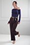 Women's Elastic Waistband Pocketed Knitted Crepe Stretch Fabric Palazzo Pants - 2