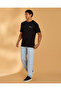 Men Black Jacquard T-Shirt - 5