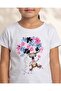 Girls White Printed T-Shirt - 4