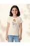 Girls Yellow Placement Print T-Shirt