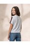 Senior Girls Grey Placement Print Oversize T Shirt - 3