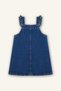 G8152A5Nm34 Blue Embroidered Salopet Jean Dress for Baby Girl - 3