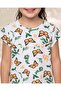 Girls White Butterfly Print Dress - 4
