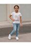 Girls White Printed T-Shirt - 5