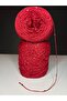 Red Cotton Yarn Viscose , Red Sequin Yarn (Summer, Transitional) Knitting Thread 200Gr
