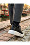 02026 Black Men's Inner-Toothed Genuine Leather Daily Elastic Lightweight Comfortable Sole Shoes - 4