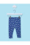Infant Girls Navy Printed Leggings