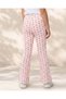 Senior Girls Pink Floral Rib Leggings - 2