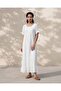 Women White Puff Sleeve Long Nightgown