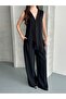 Women's Lace Pack Asymmetrical Cut Stylish Vest Blouse - Black - 2