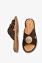 Sierra Women's Genuine Leather Slipper - Brown Suede - 4