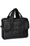 71476 Genuine Leather Unisex Briefcase Bag Se Professional Business Briefcase with Laptop Compartment Bag Se Black - 3
