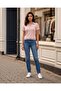 Women Pink Lace Trim Polo T Shirt - 5