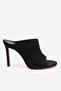 Black Suede Women's Open Toe Red Sole Stiletto Heel U t Slipper Melody