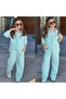 Girl's 3-Piece Muslin Fabric Set – Shirt, Undershirt, and Pants Summer Comfortable Combination 38005Y - 2
