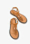 Karen Women's Genuine Leather Accessories Sandals - Tan Suede - 3