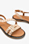 Lea Women's Genuine Leather Troklu Daily Sandals - Beige - 5