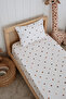 Single , Children's Fitted Sheet Set, 100% Cotton Satin - Dots