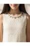 Senior Girls Beige Crochet Twofer Top with Embellishment - 4