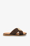 Sierra Women's Genuine Leather Slipper - Brown Suede