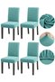 Bamboo Nano Fabric Stretch Fabric Elastic Chair Cover Washable Stretchy Chair Cover Set of 4
