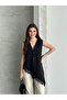 Women's Lace Pack Asymmetrical Cut Stylish Vest Blouse - Black - 7