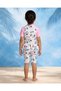 Girls Minnie Frill Allover Print Swim Onesie - 3