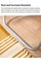 Foldable Round Coffee Table, Portable Compact Folding Table for Living Room Kitchen - 4