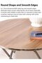 Foldable Round Coffee Table, Portable Compact Folding Table for Living Room Kitchen - 3