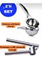 2-Piece Stainless Steel Heavy Duty Lemon Squeezer and Garlic Press with Bowl