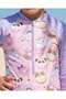 Girls Lilac Cat Doughnut Allover Print Swimming Suit - 5