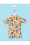 Infant Boys Yellow Mickey Mouse Printed Onesie Swimwear - 4