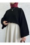 Women's Black Bat Sleeve Sweater - 4