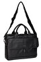 71476 Genuine Leather Unisex Briefcase Bag Se Professional Business Briefcase with Laptop Compartment Bag Se Black - 2