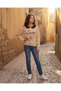 Senior Girls Beige Peter Pan Collar Sweatshirt - 5
