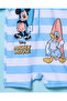 Infant Boys Blue Striped Mickey Mouse Onesie Swimwear - 3
