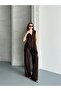 Women's Lace Pack Asymmetrical Cut Stylish Vest Blouse - Brown - 6
