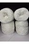 White Cotton Yarn Viscose , Multicolored Sequins (Summer Style, Transitional) Knitting Thread 200Gr - 3