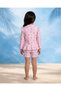 Girls Pale Pink Strawberry Print Swim Shortie Set - 3