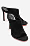 Black Suede Women's Open Toe Red Sole Stiletto Heel U t Slipper Melody - 2