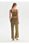 Khaki Cropped Knitwear Top - 5