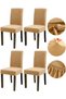 Bamboo Nano Fabric Stretch Fabric Elastic Chair Cover Washable Stretchy Chair Cover Set of 4