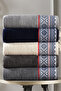 5-Piece Belkıs Ethnic Pattern 100% Cotton Hand Face Towels 50X90 cm |   Soft Dowry Set, Premium Quality - 4