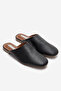 Genuine Leather Joyce Women's Black Sabo Slipper